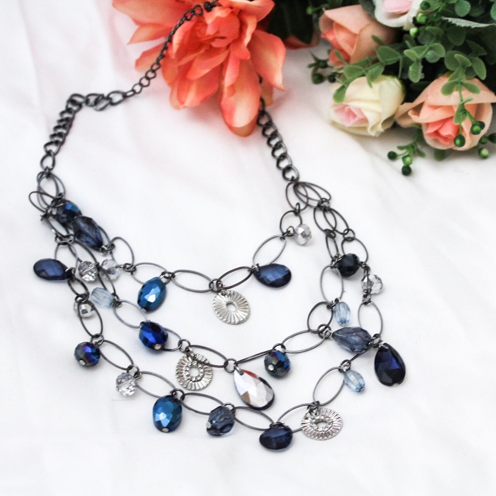 Erica Lyons Multi-strand Teardrop Necklace - Picture 3 of 7